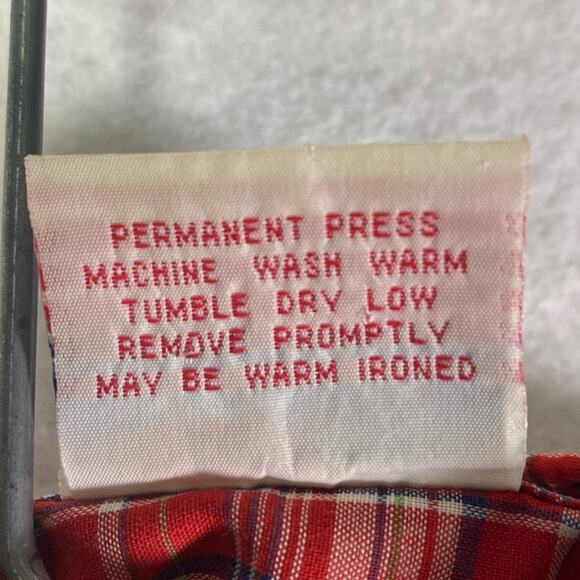 AMY BARR Vintage Long Sleeve Button Down Red Plaid Shirt Women’s Size 36 - Picture 9 of 10